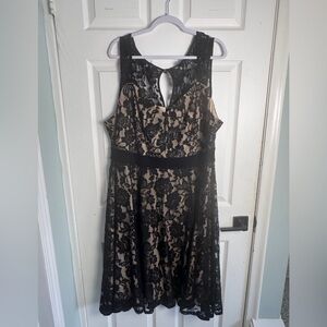 Torrid Elegant Black Lace Backless Dress